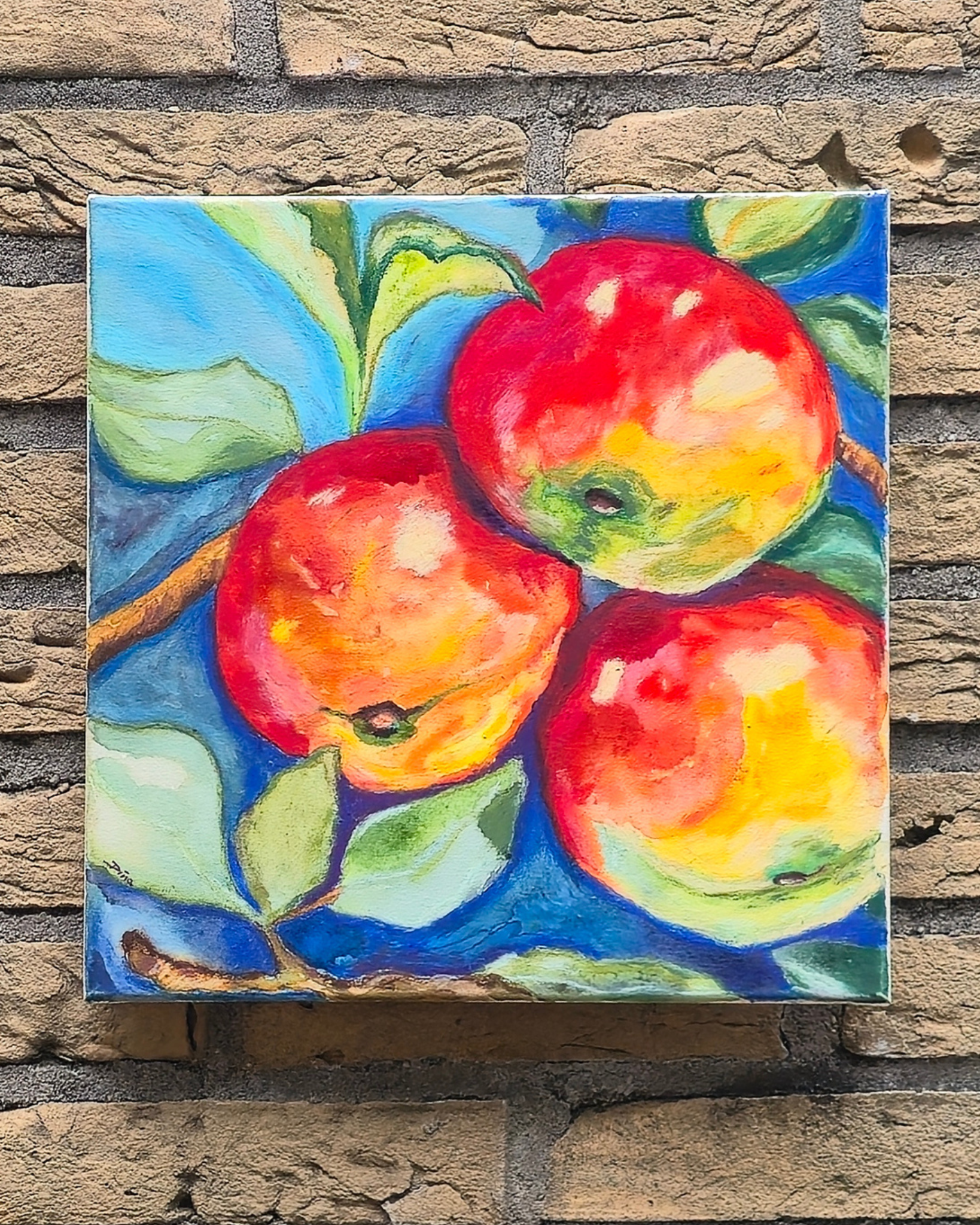 Three Apples, 30x30 cm Original